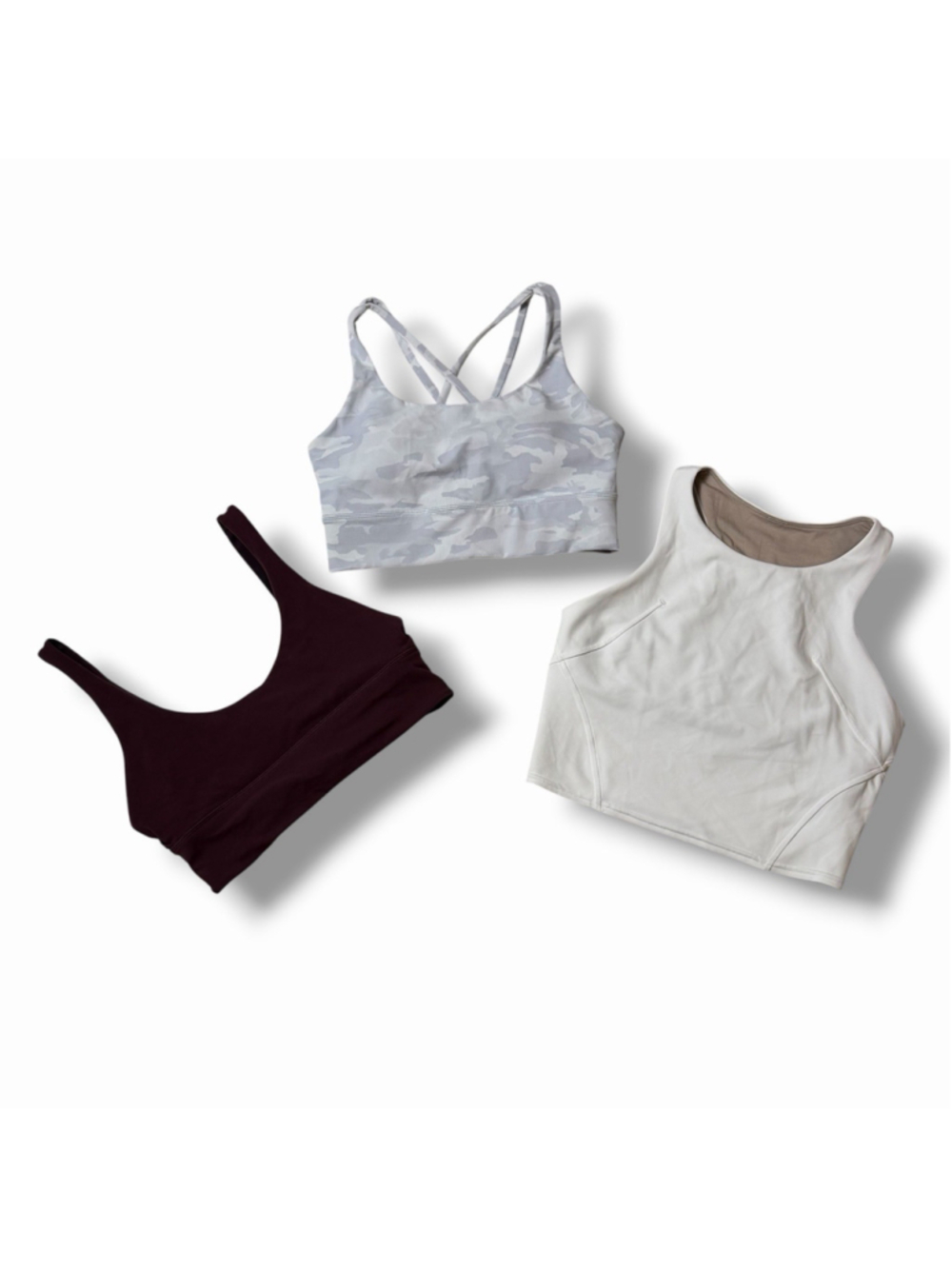 Lululemon Sports Bra LOTx3 Energy Bra, Align Reversible, Invigorate Tank Size 8
